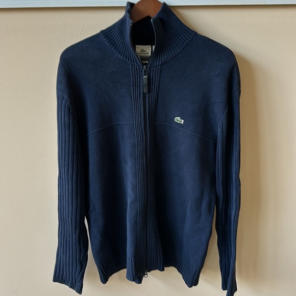 Lacoste cotton full zip cardigan/ jacket